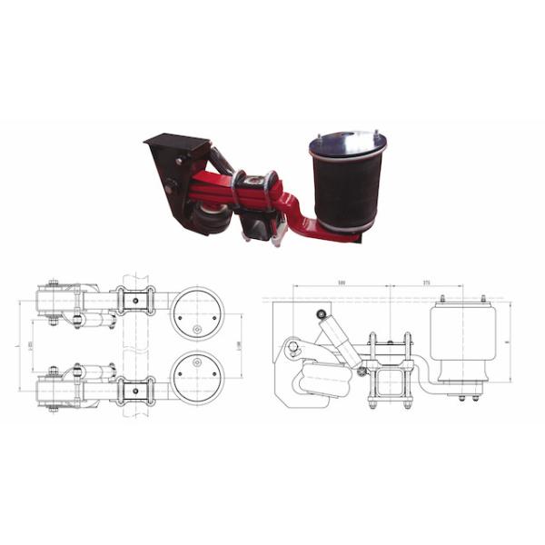 Economical Spring Leaf Type Trailer Air Suspension Long Life Working Time
