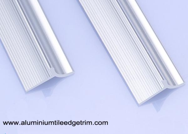 Anodized Shine Silver Aluminium Tile Edge Trim For Wall Inside Corner
