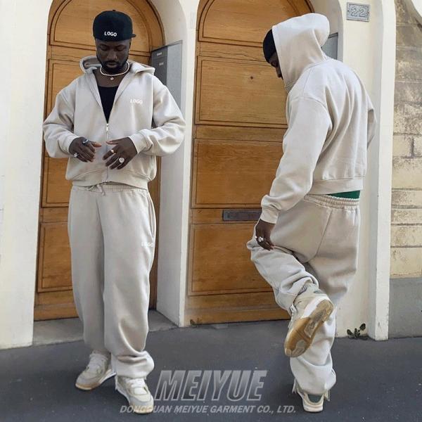 Custom Manufacturer Print Logo Track Pants Jogging Suit Cotton Hoody Sportswear Sweatpants and Hoodie Set Tracksuits for Men