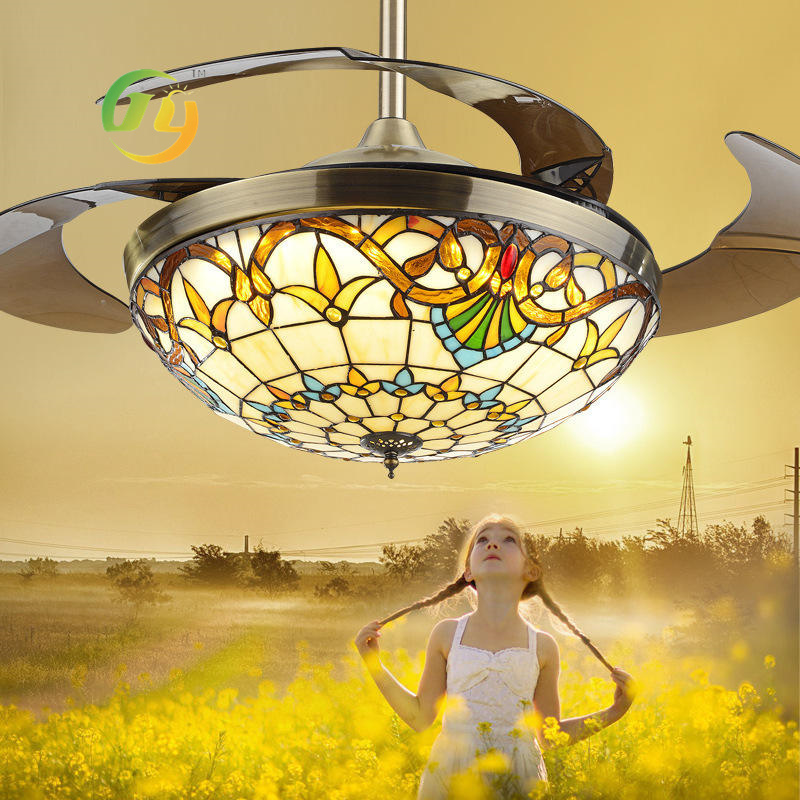 Азиатский Фумат Все Финляндия стиль круглый 110V 42inch 36W LED скрытый скрытый лезвие потолочный вентилятор со светом 220V