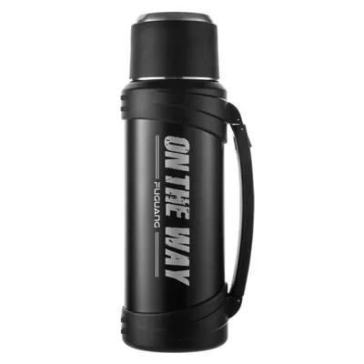 Bouteille à vide en acier inoxydable isolé 2 litres Bouteille de voyage en acier inoxydable 316 extérieure avec poignée facile à nettoyer avec couvercle sans danger pour les aliments
