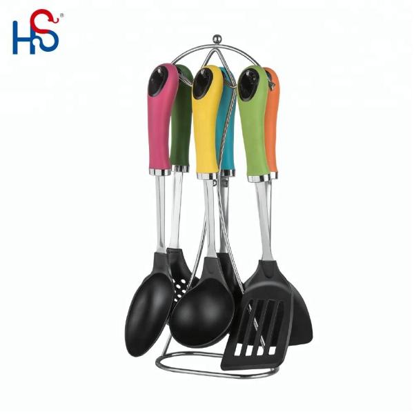 ISO9001/BSCI Certified TPR Handle Silicone Kitchen Utensils Cooking Accessories Tool Set