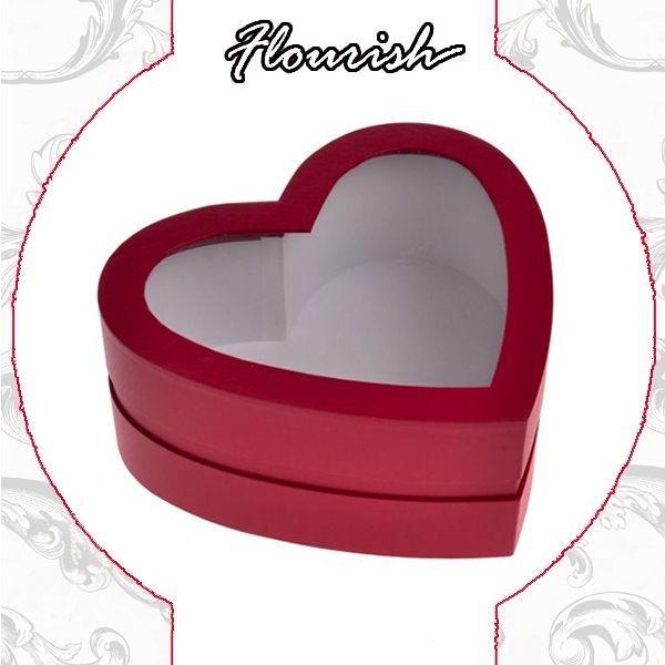 Rigid Cardboard Heart Shaped Valentine's Day Gift Box Hot Stamping Eco Friendly