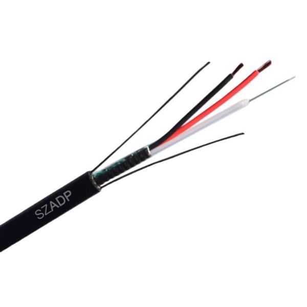 Singlemode Direct Buried Copper Fiber Composite Cable 4 6 8 12 Core Custom Length