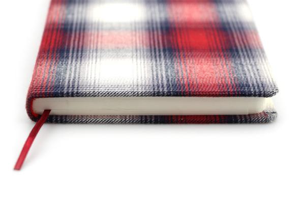 Hardback  Custom Diary Book Cotton Fabric Grey Paper Stylish Decoration