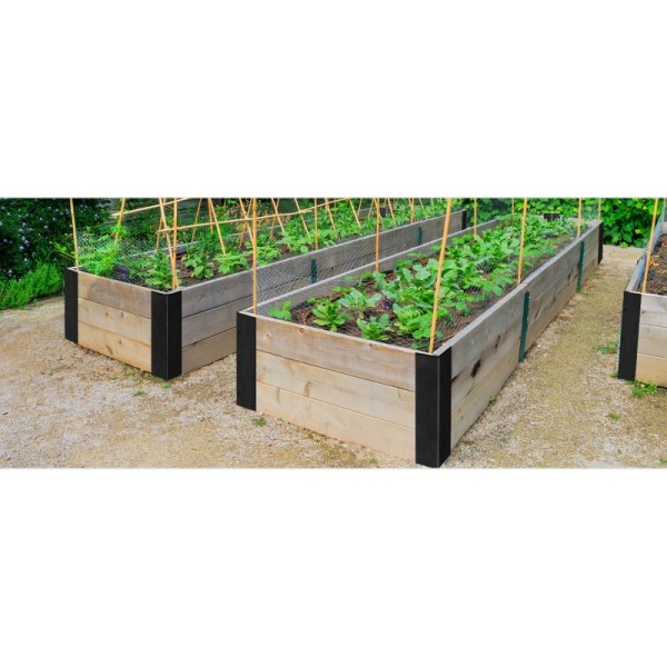 Metal Raised Garden Bed Corner Brackets with Wood Screws for 20