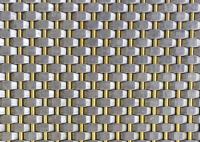 Superficie tejida SS prensada de cobre amarillo de Mesh Cladding Facade PVD del alambre