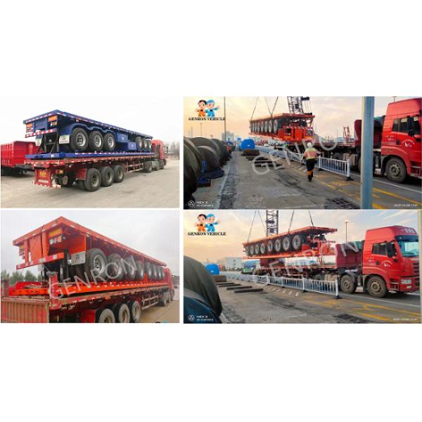 Durable Bulk Cargo Load Flatbed Semi Trailer For East Africa