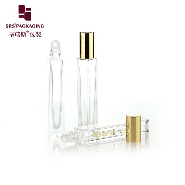 GB2-10ml Empty Glass Perfume Bottle With Gold Aluminum Cap Hotstamping Logo