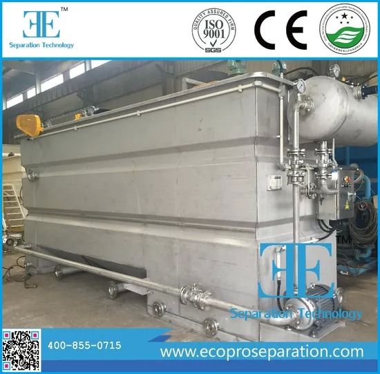 DAF System Dissolved Air Flotation for Printing and Dyeing Wastewater Treatment with 3600*1700*1850mm Specification and Low Investment