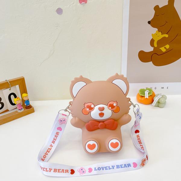 Медведь Легкий силиконовый карандаш для хранения канцелярских принадлежностей