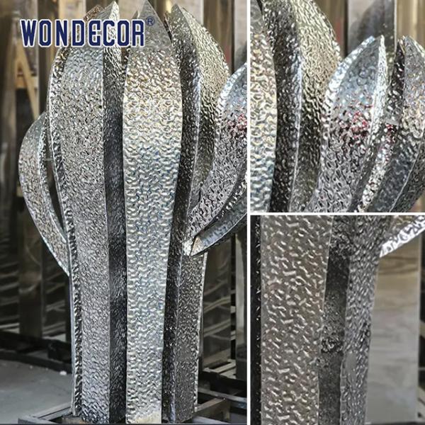 Outdoor Large Abstract Cactus Casting Stainless Steel Sculpture