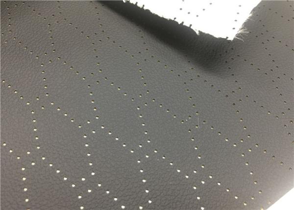 PVC Punched Car Leather Fabric 1.0 Mm Thickness Black Anti - Mildew
