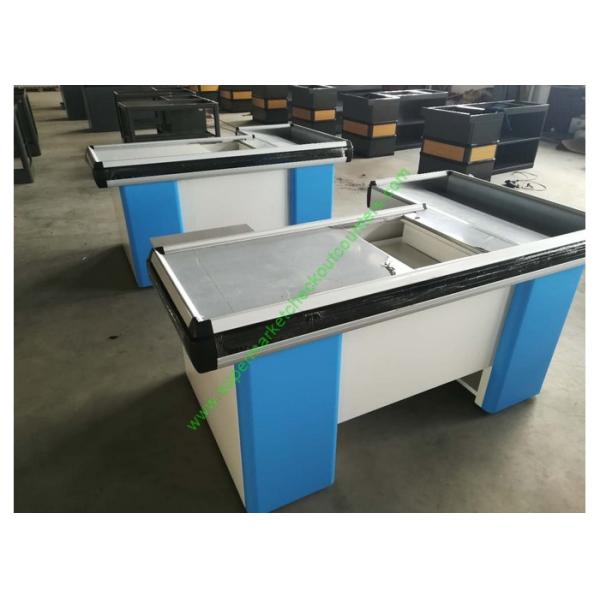 Custom-made Steel Shop Cashwrap / Cash Desk And Table For Supermarket