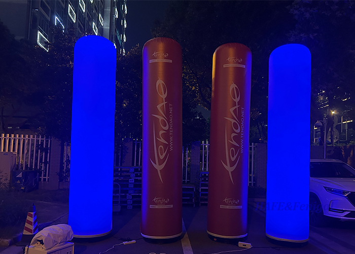 Custom Printed Branding Inflatable Light Column with 48,000 Lumens for Outdoor Event Performance