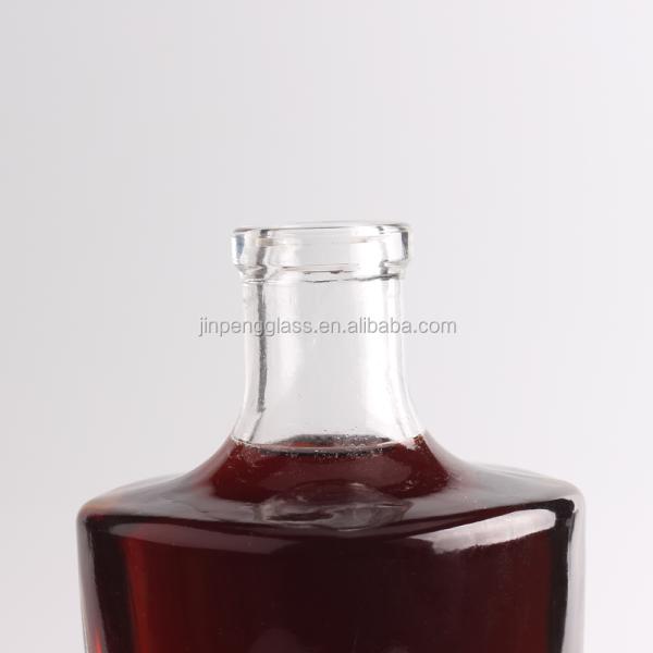 Whisky Sealing Type Cork 750ml/1000ml Transparent Glass Bottle for Champagne