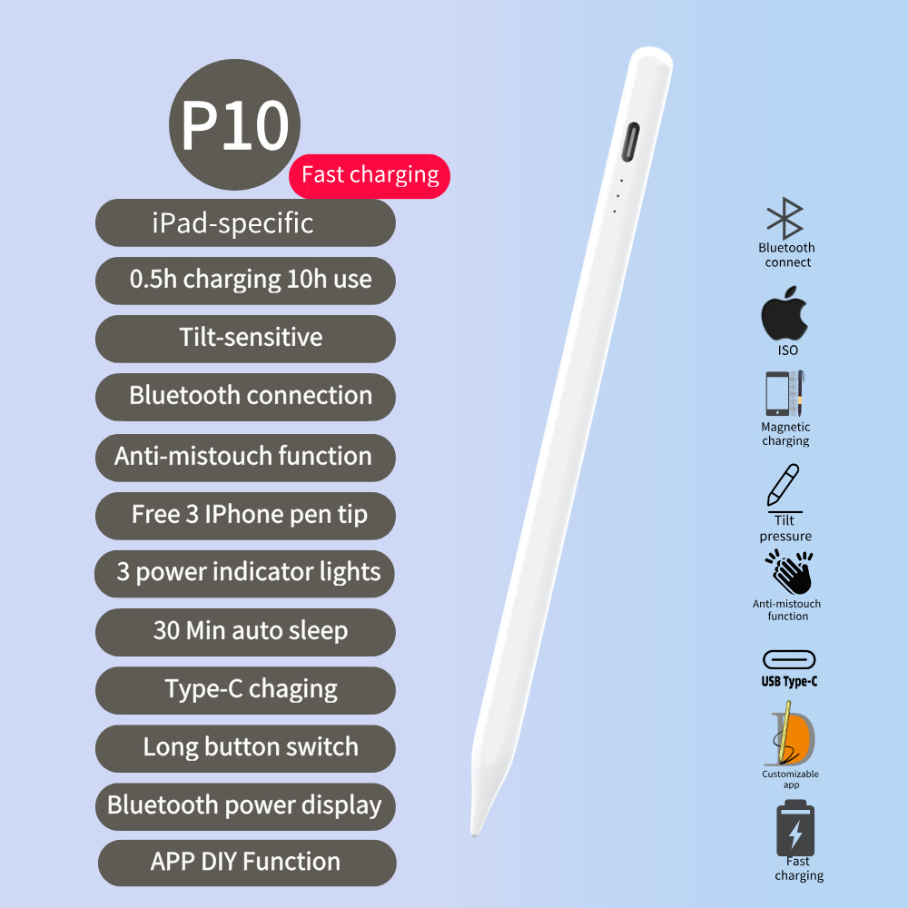 Source Factory Stylus Pens with Fast Charging, Bluetooth Connection, and DIY App Functionality for IPads After 2018