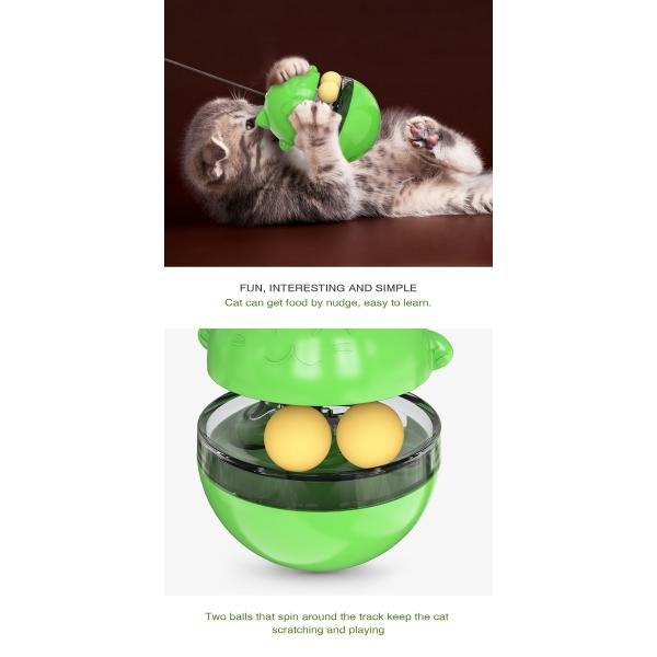 420g Food Leaker Cat Pet Toys Interactive Cat Tease Wand Kitten Roly Poly Toys