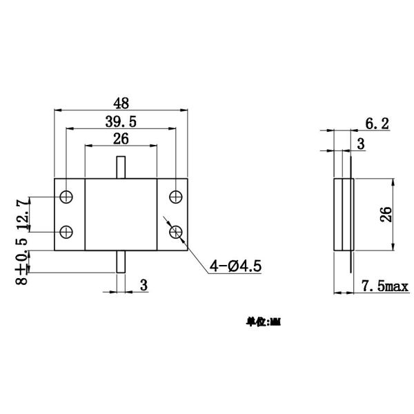 800W 50 Ohm RF Flange Mount Resistor 0 to 2GHz Frequency 1.2 to 1.3 Standing Wave