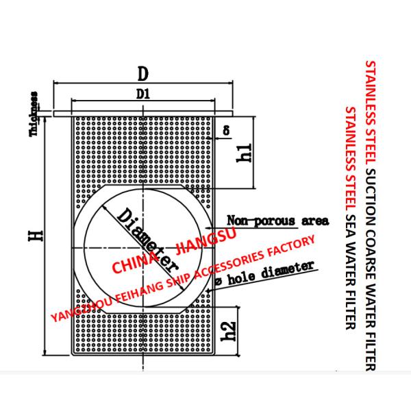 Filtre importé d'eau de mer d'acier inoxydable pour le modèle matériel en vrac AS150 Cb/T497-2012 d'eau de mer