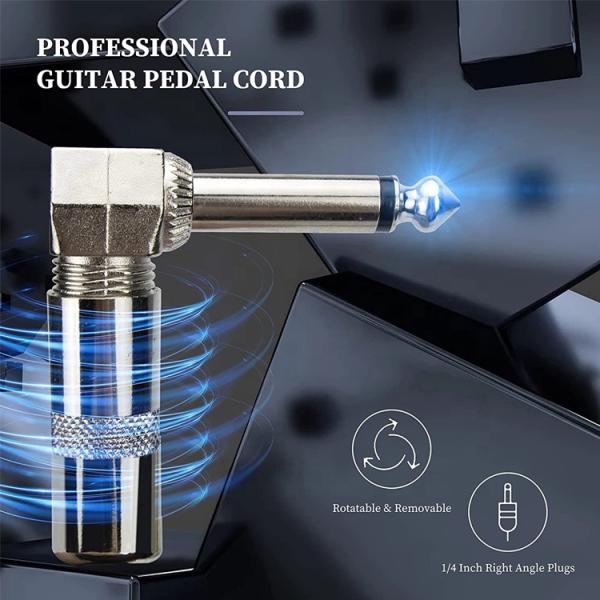 1/4 TS Jack Electric Braid Pedal Guitar Patch Lead Stereo Instrument Cable