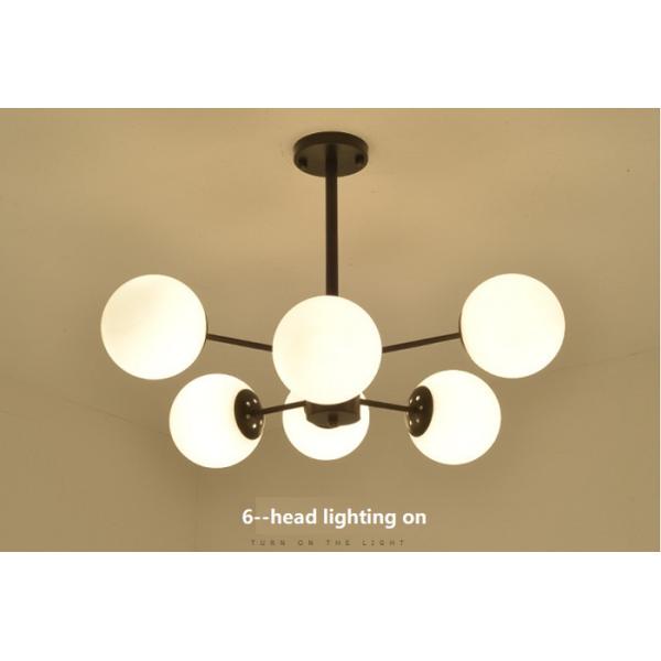 White Glass Ball Chandelier 6-head  8-head  12-head 14-head