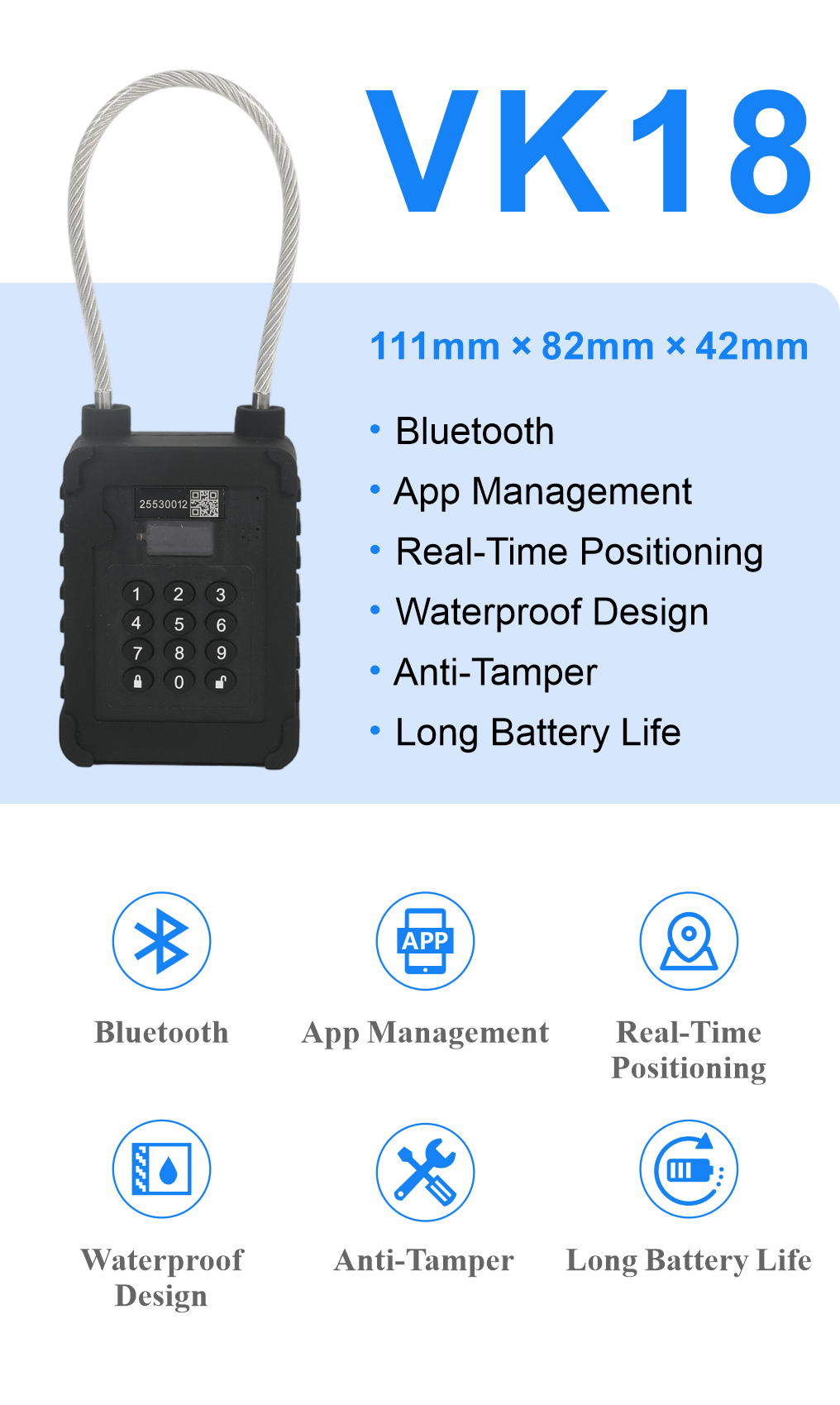VK18 Smart Logistics Electronic Lock 