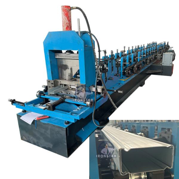 “India Standard Automatic Upright Rack Roll Forming Machine CType Pallet Beam Goods Shelf Profile Forming Machine Heavy Duty C Type Pallet Beam Roll Forming Machine Automatic Warehouse Storage Goods ”