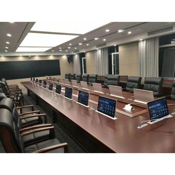 Ultrathin Electric LCD PC Monitor Lift 17.3inch Screen Conference System Pop Up TV