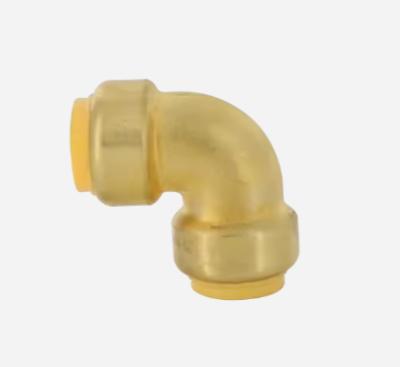 Brass Push Fit 90 Degree Elbow Connector for PEX Pipes
