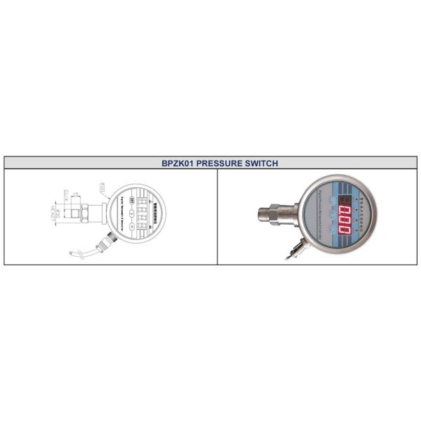 ZK01 Stainless Steel Pressure Gauge Control Equipment Electronic Pressure Switch