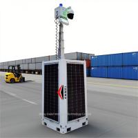 Fast And Convenient Solar Panels Green Power Camera Cctv Tower For Logistics Park Monitoring