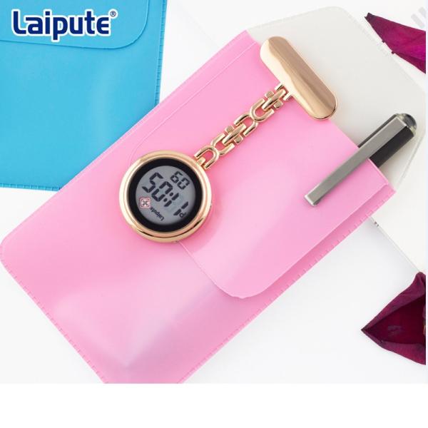 Organic Glass Nurses Clip On Fob Watch , Nurses Digital Fob Watch 9.5mm Thick