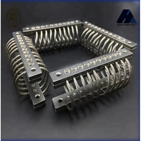Wire Rope Vibration Isolator 1/4 Inch Galvanized Steel 12 Inch Length