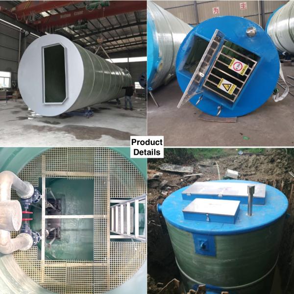 GRP Compact Integrated Water Lift Station for Flood Control Sewage Solution