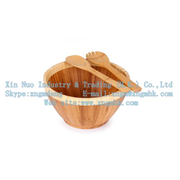 Wooden salad bowl, cutlery, spices appliances, bamboo bowl, bamboo salad shovel