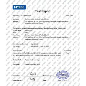 Shenzhen Jiajie Rubber & Plastic Co., Ltd. Certifications