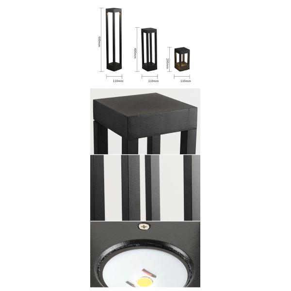 Трава квадратной формы на открытом воздухе освещает 600мм, света Ип65 лужайки сада виллы ландшафта