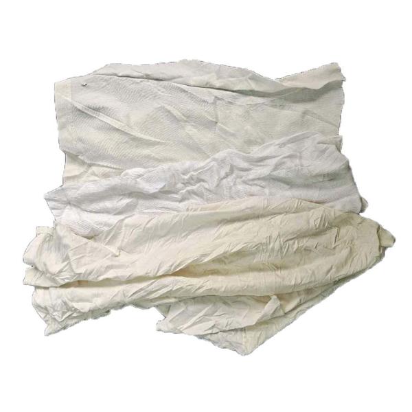 100% Cotton 25cm 10Kg Packaging White Cotton Rags