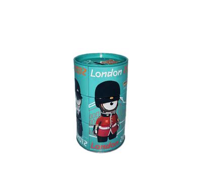 Cartoon Design Round Tin Cans , Customized Logo Coin Tin Can Recyclable