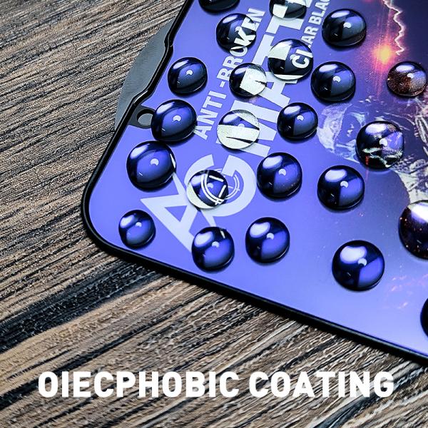 18D Airbag Full Glue 2.5D Glass Screen Protector Anti Blue Purple Light Screen Protector For IPhone Samsung