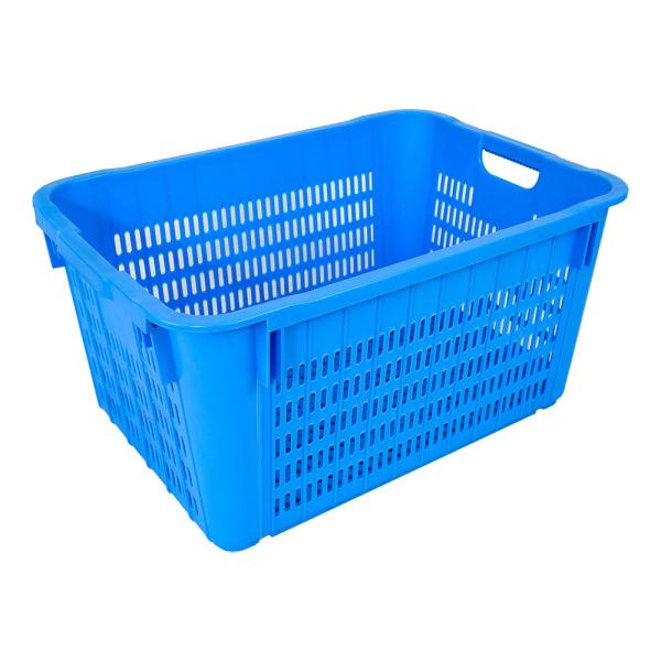 Transporte conveniente Caixa de plástico ecológico para cesta de vegetais de malha instaável
