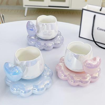 Tea Ceramic Cup And Saucer Set With Microwave Safe Personalized Coffee Mugs Ceramic Coffee Mug Set