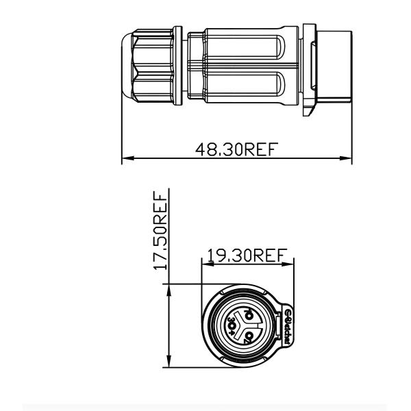 LP12 8-Pin IP68 Waterproof Connector 3A 125V Aviation Plug