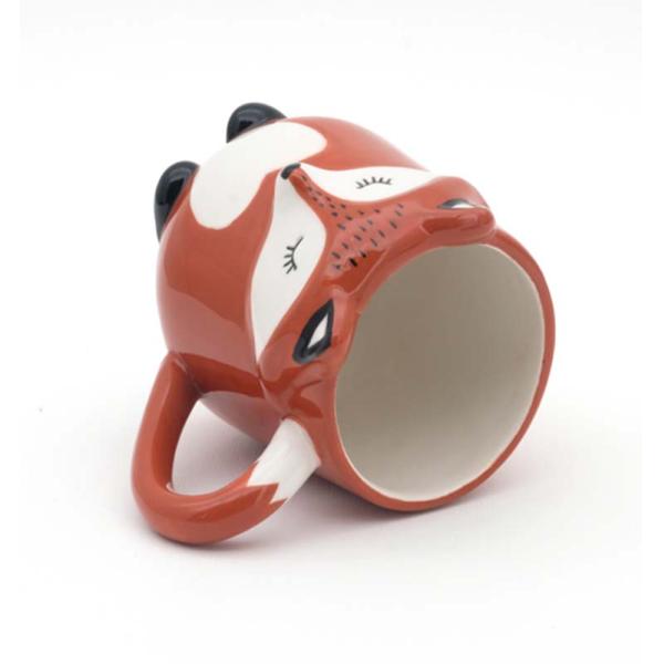 Customized Handmade 3d Fox Animal Cute Lovely Ceramic Mugs Coffee mug