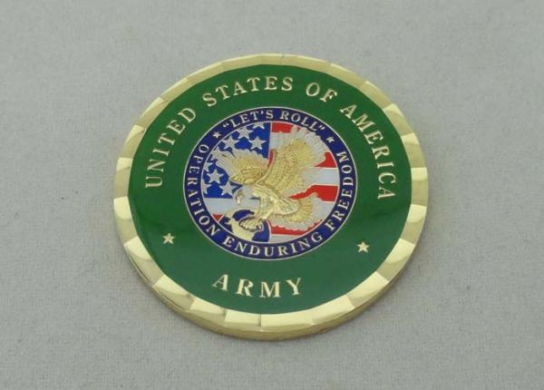 Roll Personalized Coins By Brass Die Stamped And Box Packing For Navy