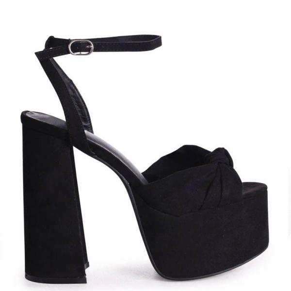 Crinkle Metallic Pleated Bow Platform Heel Shoes Sandals For Ladies With Heels