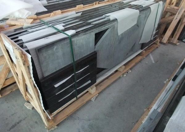 Absolute Black Granite Vanity Top , 2cm Thick Natural Solid Surface Vanity Tops