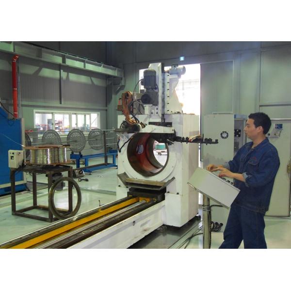 White / Yellolw Vee Water Well Screen Welding Machine 0.03MM Precision