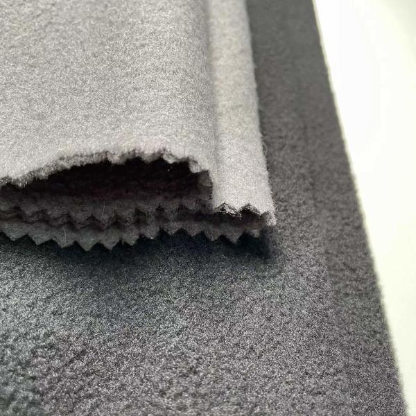 recycle PET Polar fleece double brush single fleece polyester fabric for winter hat
